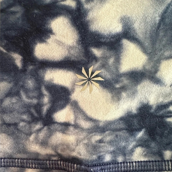 ATHLETA Blue Tie Dye Extra Small EUC Leggings Watercolor Yoga Stretch Tights - Picture 5 of 10